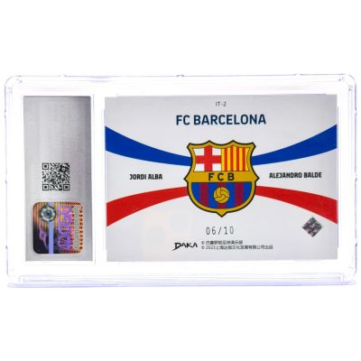 Jordi Alba / Alejandro Balde 2022-23 Daka FC Barcelona Holocene - Inherite 06/10 Gold #IT-2 CGC 10
