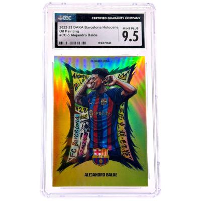 Alejandro Balde 2022-23 Daka FC Barcelona Holocene - Oil Painting 06/10 Gold #CC5 CGC 9.5