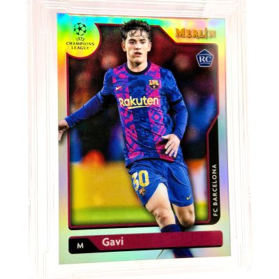 Gavi 2021-22 Topps Merlin UCL - Rookie RC Refractor #107 FC Barcelona RFE 9 