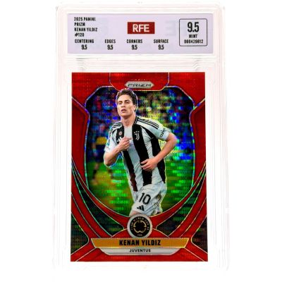 Kenan Yildiz 2025 Panini Prizm Fifa Club World Cup - Red Prizm 141/299 #120 Juventus RFE 9.5