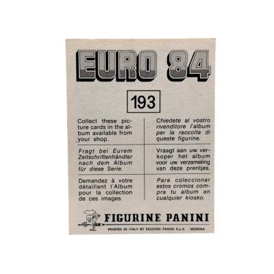 Gino Iorgulescu 1984 Panini Euro 84 #193 Romania