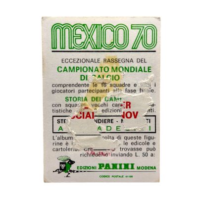 Nicolae Dobrin 1970 Panini WC Mexico 70 Romania Original Din Album
