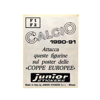 1990-91 Sticker Panini Romania Dinamo Bucuresti Jugoslavia Crevna Zvezda Belgrad 