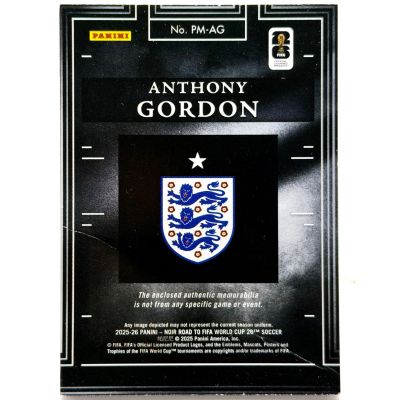Antonhy Gordon 2025-26 Panini Noir Fifa - PATCH 58/70 #PM-AG Anglia