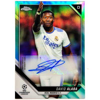 David Alaba 2021-22 Topps Chrome UCC - AUTO 095/199 #CA-DA Real Madrid