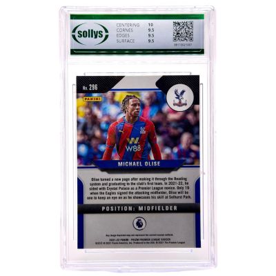 Michael Olise 2021-22 Panini Prizm Premier League - Rookie RC #296 Crystal Palace Sollys 9.5
