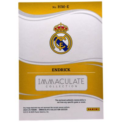 Endrick 2024-25 Panini Immaculate Soccer - PATCH 02/49 #HM-E Real Madrid
