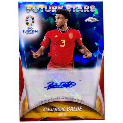 Alejandro Balde 2024 Topps Chrome Sapphire Euro 24 - Future Stars AUTO #FFSA-AB Spania