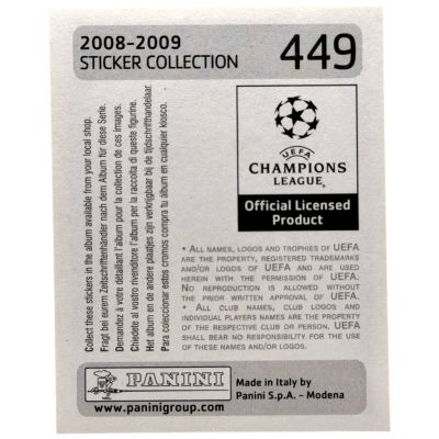 Raul Gonzalez 2008-09 Panini Champions League #449 Real Madrid
