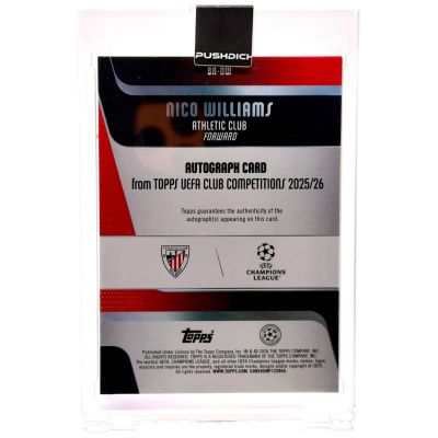 Nico WIlliams 2025-26 Topps UCC Flagship - AUTO Refractor #BA-NW Athletic Bilbao 