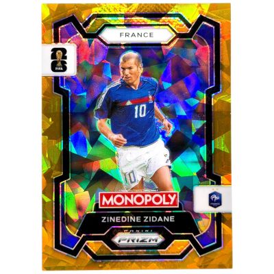 Zinedine Zidane 2026 Panini Monopoly Prizm World Cup - Cracked Ice Gold #9 Franta