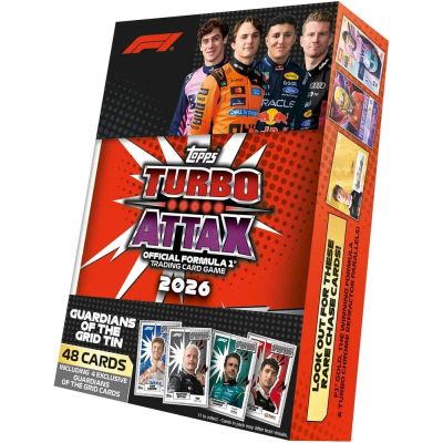 Topps F1 Turbo Attax Formula 1 2026 – Mega Tin – 48 Carduri + 4 Carduri Exclusive