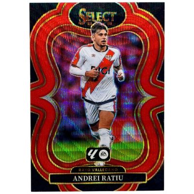 Andrei Ratiu 2025-26 Panini Select La Liga - Mezzazine Red PRIZM 55/59  #154 Rayo Vallecano