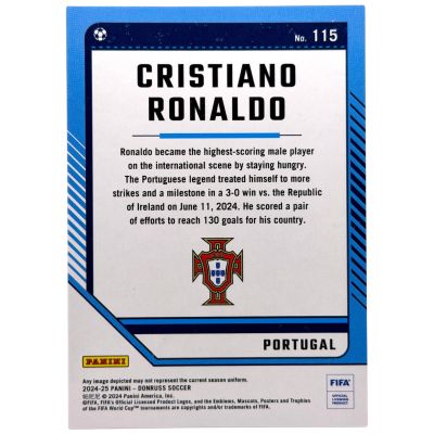 Cristiano Ronaldo 2024-25 Panini Donruss Soccer - Silver Foil #115 Portugalia
