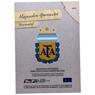 Alejandro Garnacho 2025-25 Topps Argentina Focus - AUTO 05/25 #SA-AG