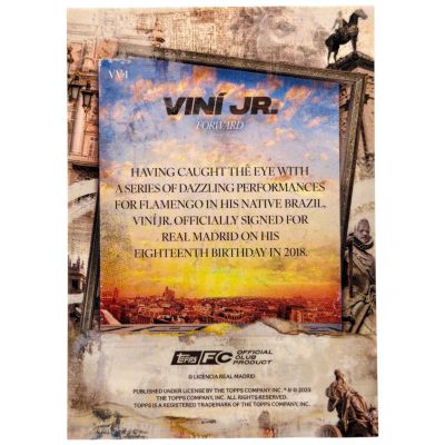 Vini Jr 2025 Topps Los Blancos - Vintage Vini #VV-1 Real Madrid