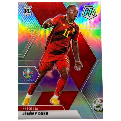 Jeremy Doku 2021 Panini Mosaic Euro 2020 - Rookie RC Prizm #11 Belgia 