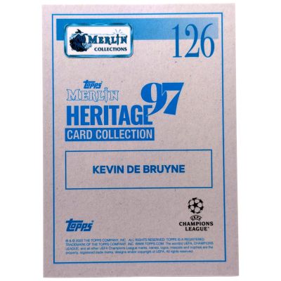 Kevin De Bruyne 2021-22 Topps Merlin Heritage 97 - Cracked Ice Refractor Manchetser City