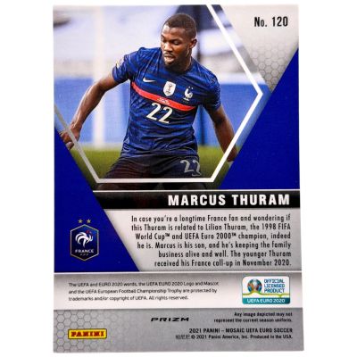 Marcus Thuram 2021 Panini Mosaic Euro 2020 - Rookie RC Red Sparkle PRIZM #120 Franta