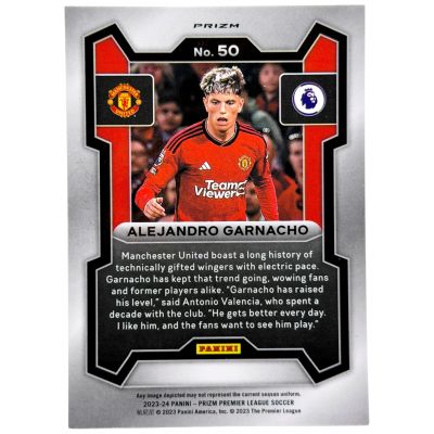 Alejandro Garnacho 2023-24 Panini Prizm Premier League Mojo Prizm  #50 Manchester United
