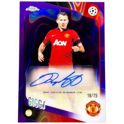 Ryan Giggs 2025-26 Topps Chrome UCC - AUTO Purple 18/75