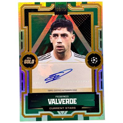 Federico Valverde 2026 Topps UCC Gold - AUTO 09/75 Real Madrid 