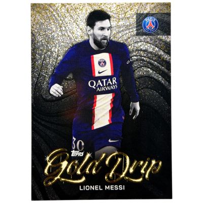 Lionel Messi 2022-23 Topps PSG Team Set - GOLD DRIP #48
