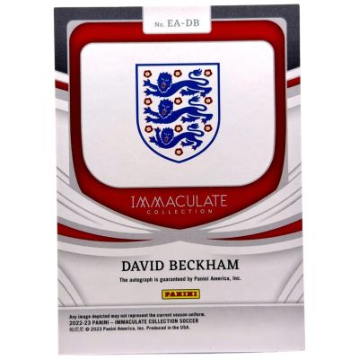 David Beckham 2022-2023 Panini Immaculate England - Excellence AUTO  1/2 #