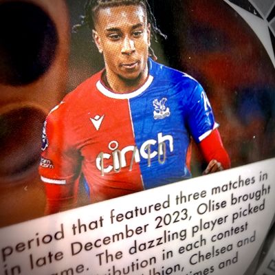 Michael Olise 2023-24 Panini Obsidian Soccer - Equinox Electric Etch Red Flood 10/10 #4 Crystal Palace PSA 8
