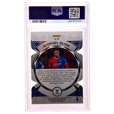 Michael Olise 2023-24 Panini Obsidian Soccer - Equinox Electric Etch Red Flood 10/10 #4 Crystal Palace PSA 8