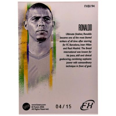 Ronaldo R9  2026 Futera FX World Series 3 - 04/15 #FXB194 Brazilia
