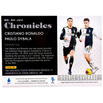 Cristiano Ronaldo / Paulo Dybala 2019-20 Panini Chronicles Soccer Seria A– Double Coverage #DC-JUV juventus