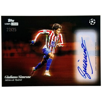 Giuliano Simeone 2026 Topps Simplicidad - AUTO Velocidad SSP 22/25 Atletico Madrid