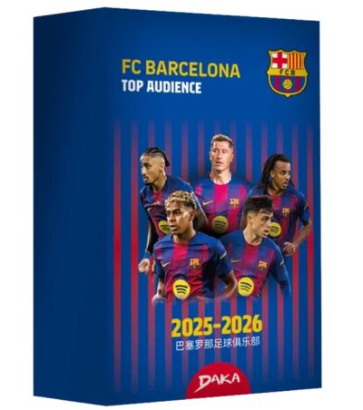 2025-26 DAKA Top Audience FC Barcelona – Hobby Box – 24 Carduri – 3 Carduri Numerotate Garantate