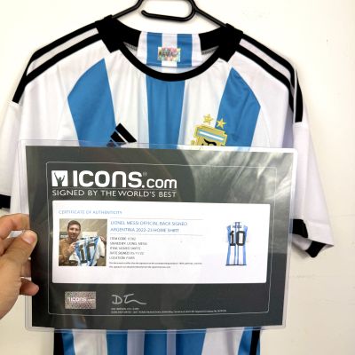 Tricou Lionel Messi Semnat – Certificat ICONS