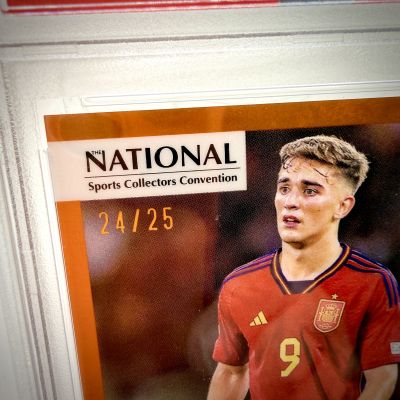 Gavi Topps National Collectors Convention 2024 orange refractor 24/25 PSA 9 #SC-6 Barcelona Fc 
