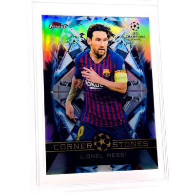 Lionel Messi Topps Finest UCC 2018 Corner Stones PSA 8 #FC-LM Barcelona Fc 