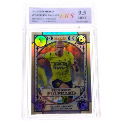Erling Haaland 2021-22 Topps Merlin UCC - Profecy Fulfilled #PF-8 Bvb Dortmund EKS 9.5