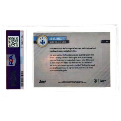 Messi Topps Now Argentina fastest goal of his career PSA 9 #001 Argentina 