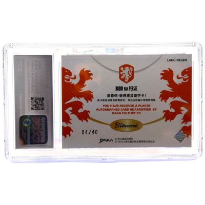 Robin van Persie Daka Netherlands National Team 2024 Auto 4/40 CGC 10 #Lauc-negen Olanda 