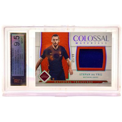 Stefan de Vrij Panini NATIONAL Treasures Fifa to World cup 2022 relic 65/99 player worn WMGS 9.5 #CO-SDV Olanda 
