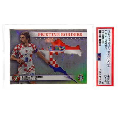 Luka Modric Topps Pristine Road to UEFA Euro 2024 Pristine boarders PSA 6 #PB-LM Croatia 
