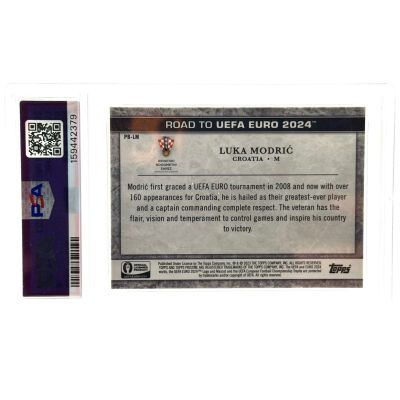 Luka Modric Topps Pristine Road to UEFA Euro 2024 Pristine boarders PSA 6 #PB-LM Croatia 