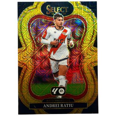 Andrei Ratiu 2025-26 Panini Select La Liga - GOLD Mojo Prizm 04/10 #154 Rayo Vallecano