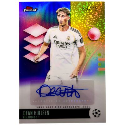 Dean Huijsen 2025-26 Topps Finest UCC - AUTO Purple 69 /75 #BA-DH Real Madrid