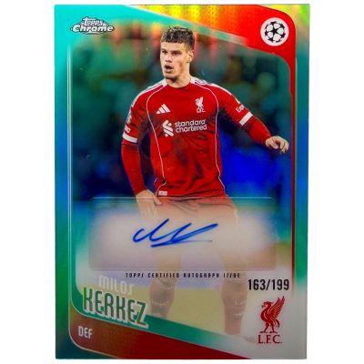 Topps UEFA Club Competitions 25/26 Milos Kerkez Liverpool CA-MZ 163/199 Auto