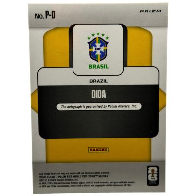 Dida 2026 Panini Prizm World Cup - Penmanship AUTO Silver Prizm Wave #P-D Brazilia