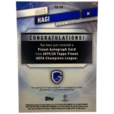 Ianis Hagi Topps finest 2019-2022 Auto 106/150 #FA-IH genk  