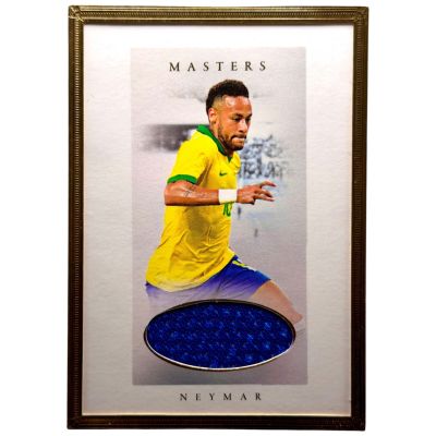 Neymar Jr. 2020 Futera Unique Football - Gold Frame Match Worn PATCH 14 /15 #WMIII7 Brazilia