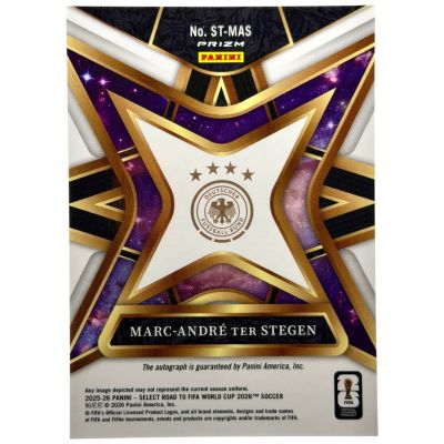 Marc Andre Ter Stegen 2026 Panini Select Road To World Cup - Stars AUTO Prizm #ST-MAS Germania  